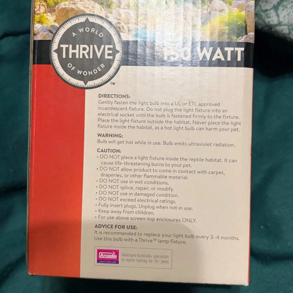 🖤Thrive 150 Watt Reptile Infrared Heating Bulb🖤